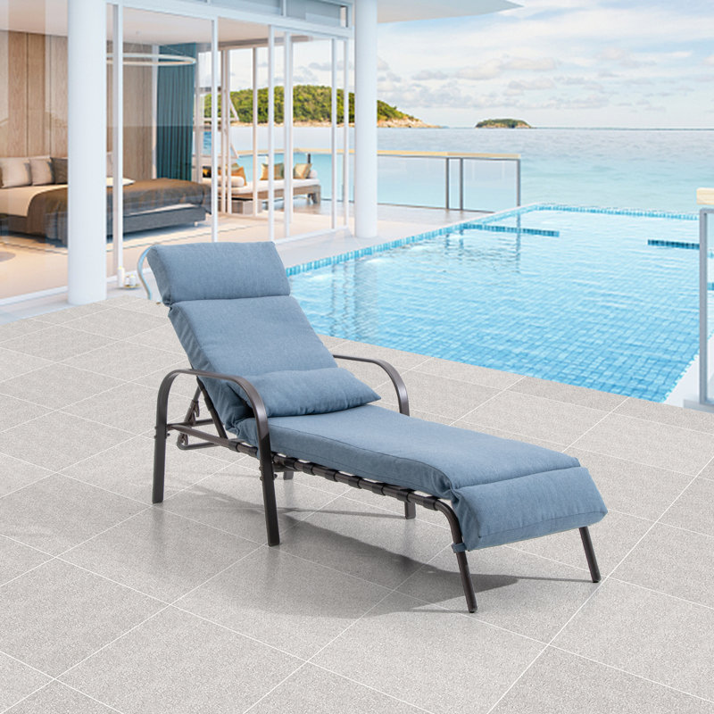 Latitude Run® Aapri 63'' Long Reclining Single Chaise with Cushions